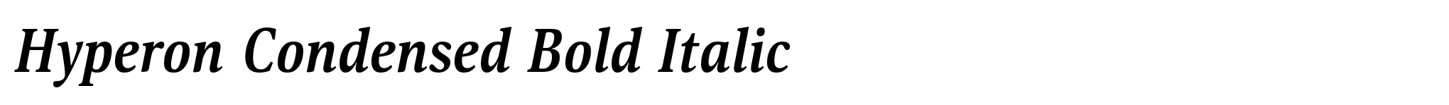Hyperon Condensed Bold Italic image